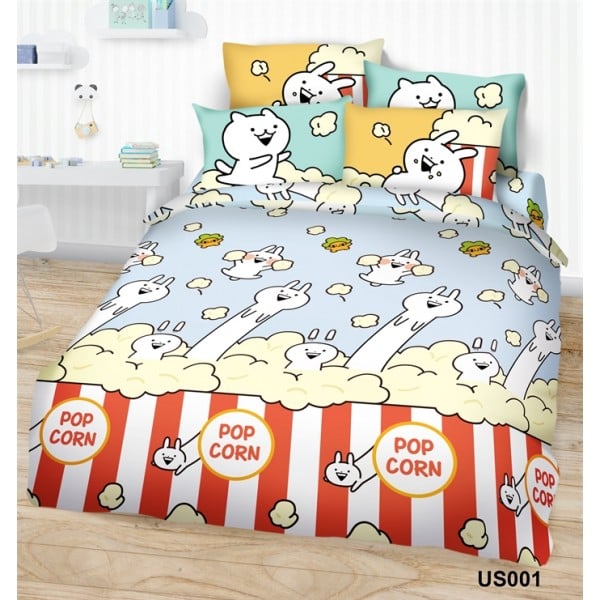 Cherry - 100% Cotton Cartoon Bedding Set (Usagyuuun) - US001 - Cherry - BabyOnline HK