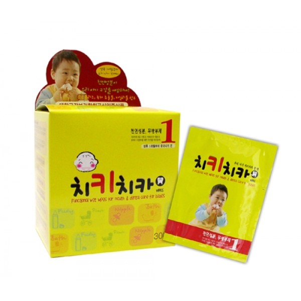口腔清潔濕紙巾 (第一階段) (30個獨立包裝) - ChikaChika - BabyOnline HK