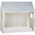 ChildHome - Bed Frame House with Cover & Mattress (White)