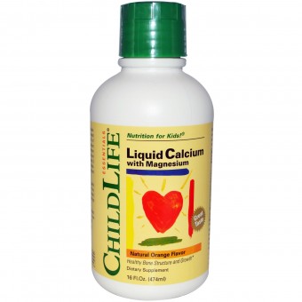 Liquid Calcium with Magnesium - Natural Orange Flavor 16 oz (474ml)