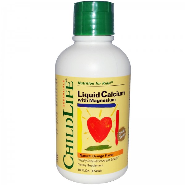Liquid Calcium with Magnesium - Natural Orange Flavor 16 oz (474ml) - ChildLife - BabyOnline HK