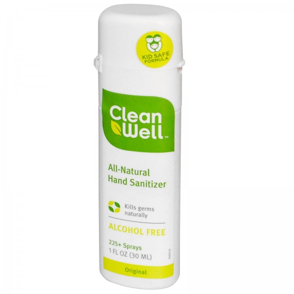 Natural Alcohol Free Hand Sanitizer 30ml - Clean Well - BabyOnline HK