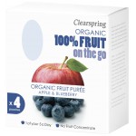 有機 100% 水果茸 (蘋果、藍莓) 4 x 100g - ClearSpring - BabyOnline HK