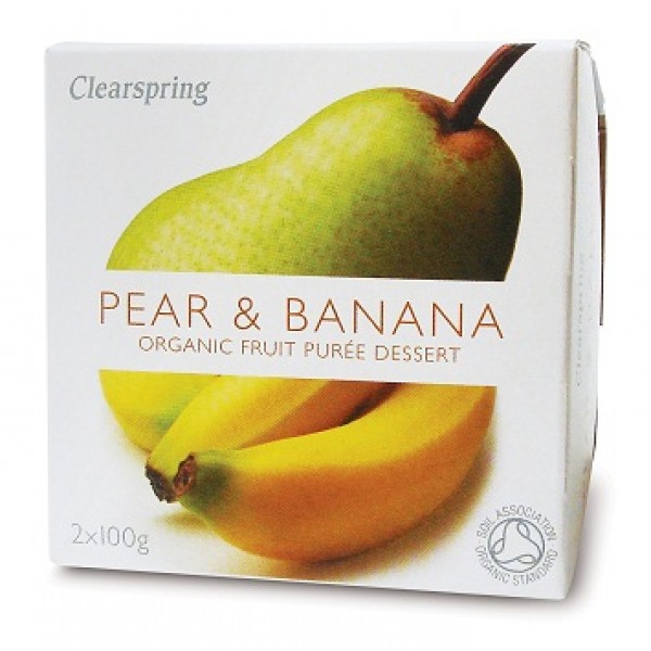 Organic Fruit Purée (Pear & Banana) 2 x 100g - ClearSpring - BabyOnline HK