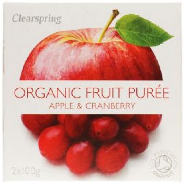 Organic Fruit Purée (Apple & Cranberry) 2 x 100g - ClearSpring - BabyOnline HK