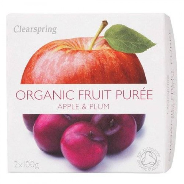 Organic Fruit Purée (Apple & Plum) 2 x 100g - ClearSpring - BabyOnline HK