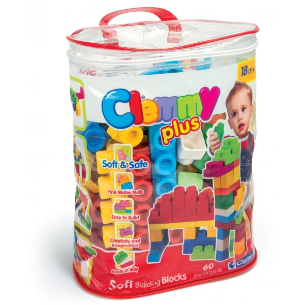Clemmy Plus - Bag with 60 Soft Blocks Set - Clementoni - BabyOnline HK