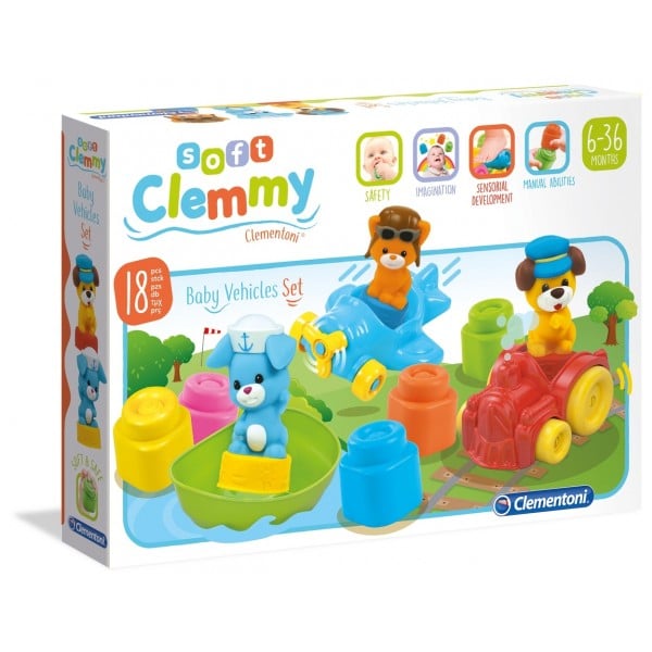 Soft Clemmy - Baby Vehicle Set - Clementoni - BabyOnline HK