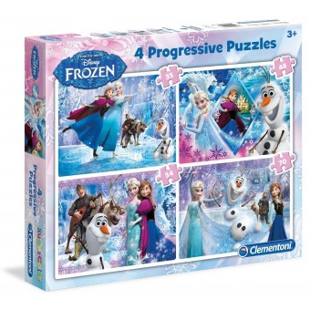Super Color Progressive Puzzle - Disney Frozen (35+48+54+70)