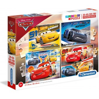 Super Color Progressive Puzzle - Disney Cars (20+60+100+180)