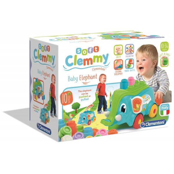 Baby Clemmy - Baby Elephant (10 soft blocks) - Clementoni - BabyOnline HK