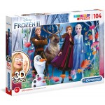 3D Puzzle - Disney Frozen II (104 Pcs) - Clementoni - BabyOnline HK