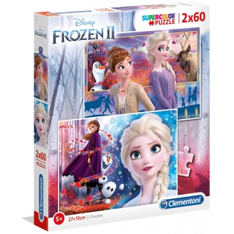 Super Color Puzzle - Disney Frozen II (2 x 60 Pcs)