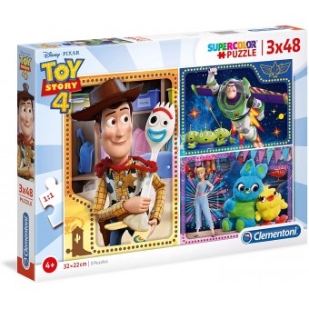 Super Color Puzzle - Toy Story 4 (3 x 48 pcs)