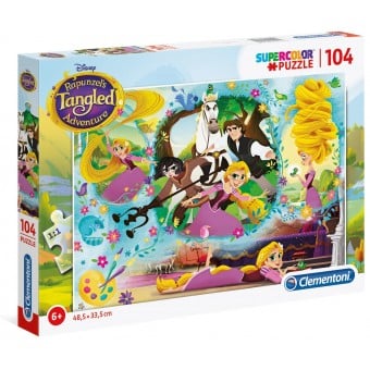 Super Color Puzzle - Disney Princess Rapunzel (104 Pcs)