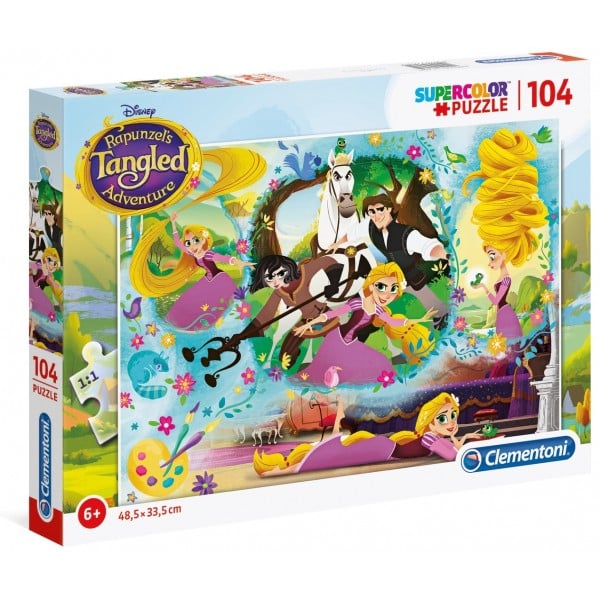 Super Color Puzzle - Disney Princess Rapunzel (104 Pcs) - Clementoni - BabyOnline HK
