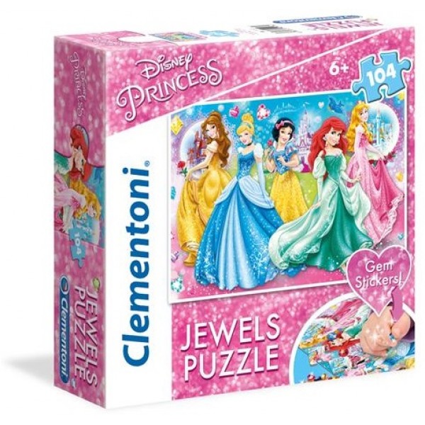 Jewels Puzzle - Disney Princess (104 Pcs) - Clementoni - BabyOnline HK