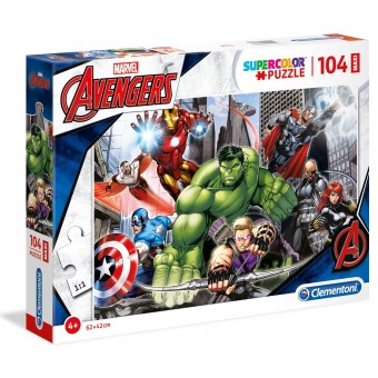 Super Color Maxi 104 Puzzle - Marvel Avengers Ready to Fight