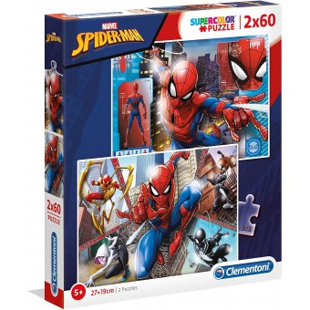 Super Color Puzzle - Marvel Spider-Man (2 x 60 Pcs)