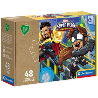 Play for the Future Puzzle - Marvel Super Hero (3 x 48 Pcs)