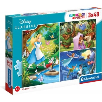 Super Color Puzzle - Disney Classics (3 x 48 pcs)