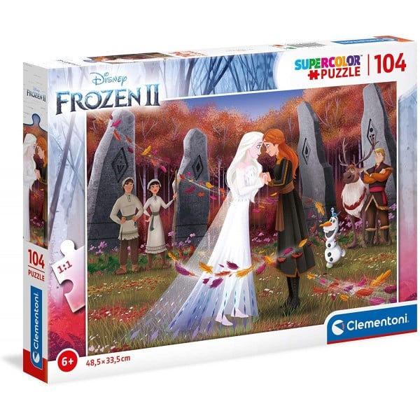 Super Color Puzzle - Disney Frozen II (104 Pcs) - Clementoni