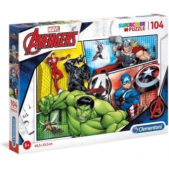 Super Color Puzzle - Marvel Avengers (104 Pcs)