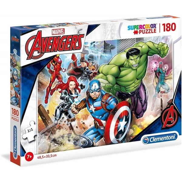 SuperColor Puzzle - Marvel Avengers (180 pcs) - Clementoni