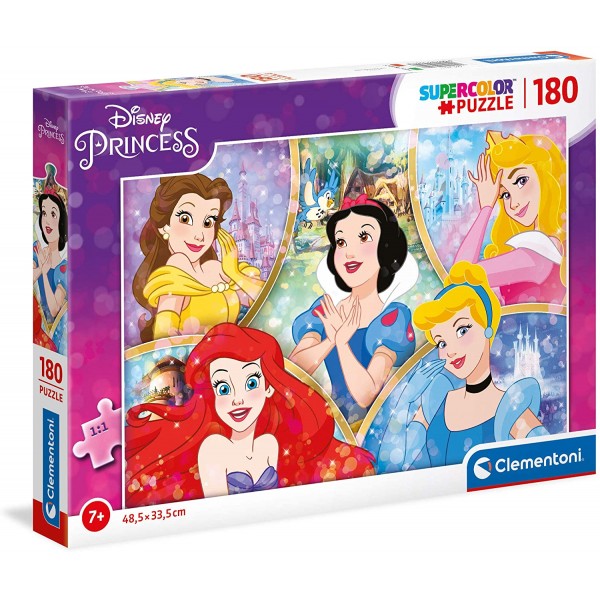 SuperColor Puzzle - Disney Princess (180 pcs) - Clementoni - BabyOnline HK