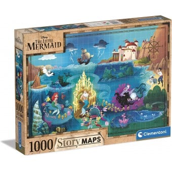 Story Maps Puzzle - Disney Little Mermaids (1000 pieces)
