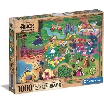 Story Maps Puzzle - Disney Alice in Wonderland (1000 pieces)