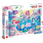 Super Color Glitter Puzzle - Under the Sea (104 Pcs) - Clementoni - BabyOnline HK