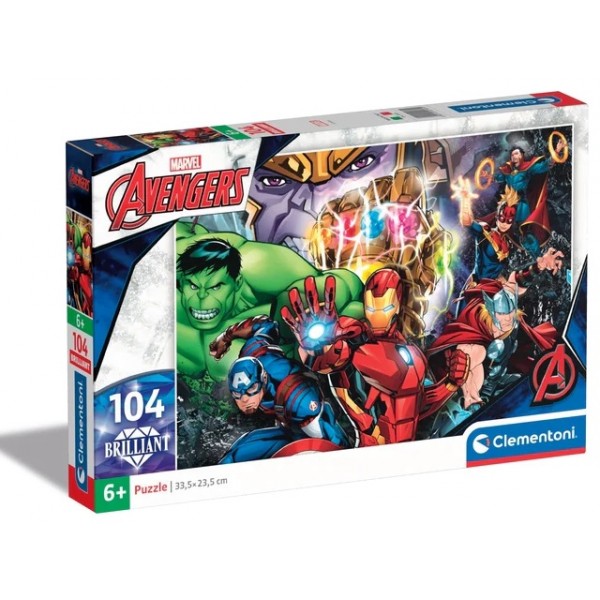 Brilliant Puzzle - Marvel Avengers (104 Pcs) - Clementoni - BabyOnline HK