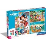 Super Color Puzzle - Mickey and Friends (3 x 48 pcs) - Clementoni - BabyOnline HK