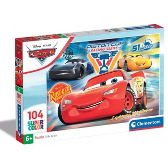 Super Color Puzzle - Disney Cars 3 - Piston Cup Legends (104 Pcs)