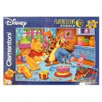 Disney Fluorescent Puzzle - Winnie The Pooh (104 pieces)