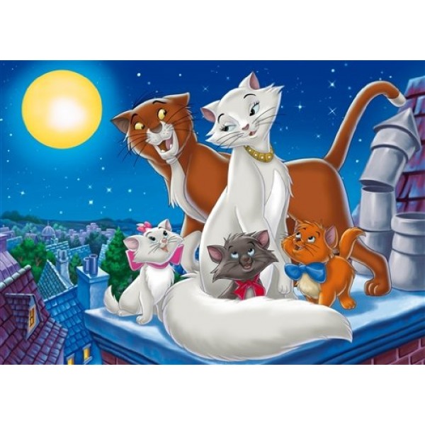 Disney Fluorescent Puzzle - Aristocats: Cute Family (104 pieces) - Clementoni - BabyOnline HK