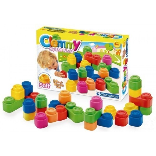 Clemmy My Soft World - 24 Soft Blocks Set - Clementoni - BabyOnline HK