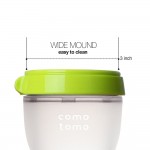 防脹氣矽膠奶瓶 250ml/8oz - 綠色 (2個裝) - Comotomo - BabyOnline HK