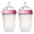 Soft Hygienic Silicone Bottle 250ml/8oz - Pink (Pack of 2)