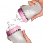 Soft Hygienic Silicone Bottle150ml/5oz - Pink (Pack of 2) - Comotomo - BabyOnline HK