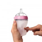 Soft Hygienic Silicone Bottle 250ml/8oz - Pink (Pack of 2) - Comotomo - BabyOnline HK