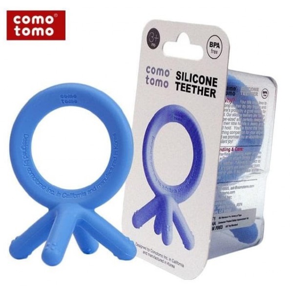 Comotomo Silicone Baby Teether - Blue - Comotomo - BabyOnline HK