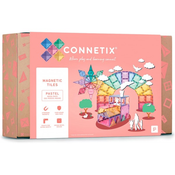 Connetix - 粉彩超級包 磁力片積木 (202件) - Connetix - BabyOnline HK