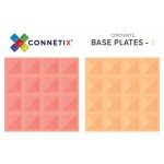 Connetix - 粉彩方塊底板 磁力片積木 (2件) - 檸檬/桃色 - Connetix - BabyOnline HK