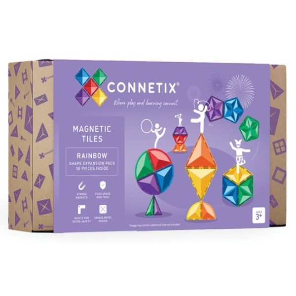 Connetix - 彩虹磁力積木 形狀擴充組 (32件) - Connetix - BabyOnline HK