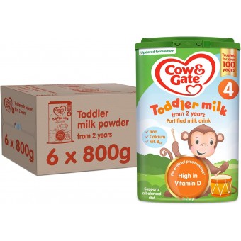 Cow & Gate (UK) Growing Up Milk 4 (2 yrs +) 800g (6 boxes)