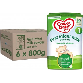 Cow & Gate (英國版) 初生嬰兒奶粉 (1 號) 800g [6 盒]