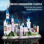 3D Puzzle - Neuschwanstein Castle with LED Lighting - CubicFun - BabyOnline HK