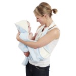 有機棉長型圍裙嬰兒浴巾 - 粉藍色 - Cuddledry - BabyOnline HK
